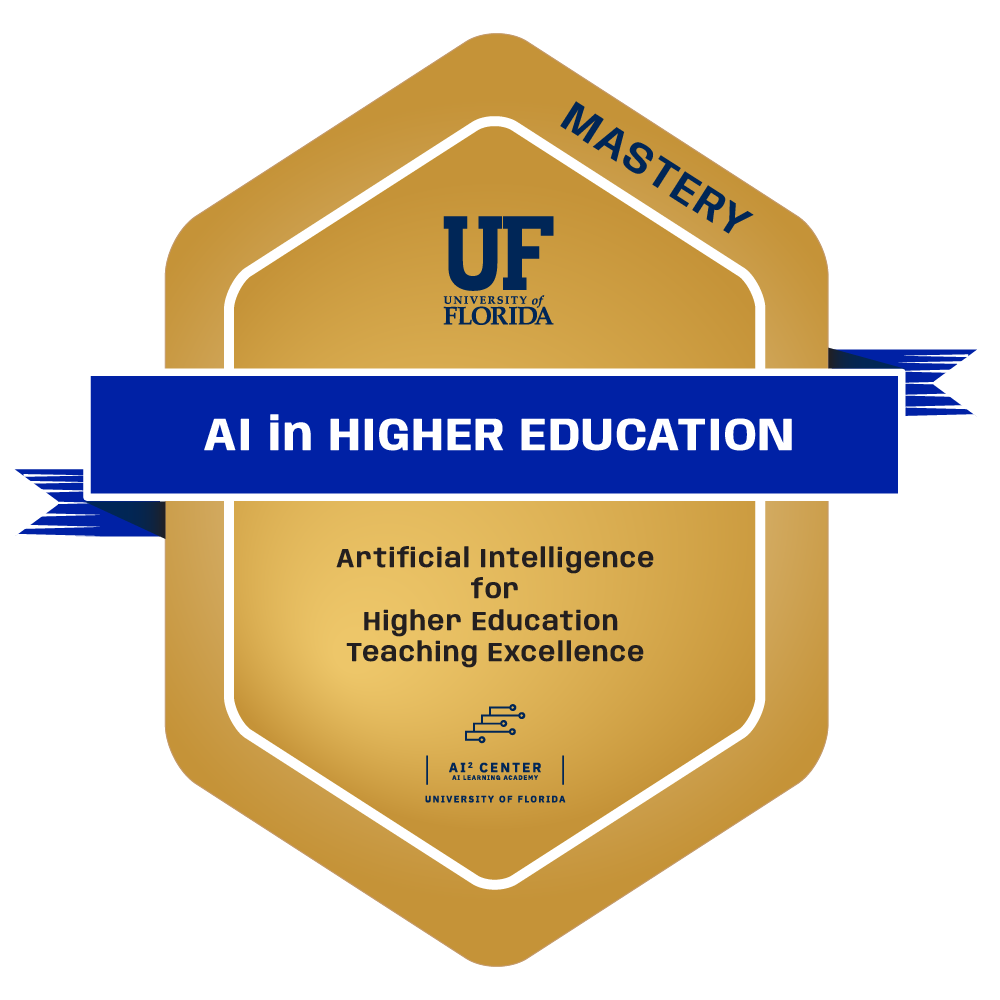 AI in Higher Education in-person microcredential badge