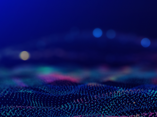 Blue and purple electronic waves.