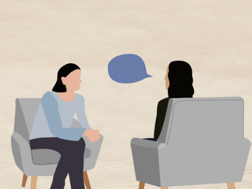 An illustration of a therapy session.