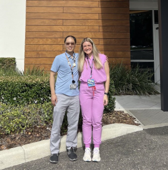 Joshua Wong, M.D., and Taylor Edwards